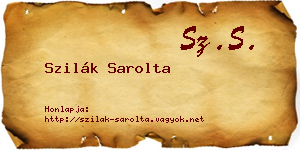 Szilák Sarolta névjegykártya