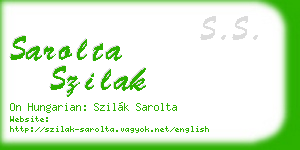 sarolta szilak business card