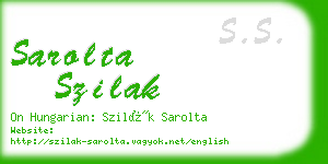 sarolta szilak business card